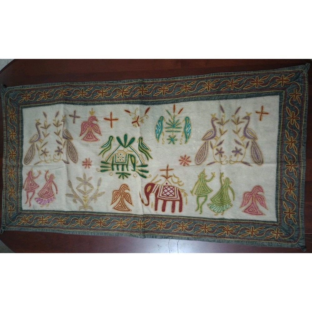 Embroidery Toran Festival Door Decor Wall Hanging Tapestry 20" X 38"